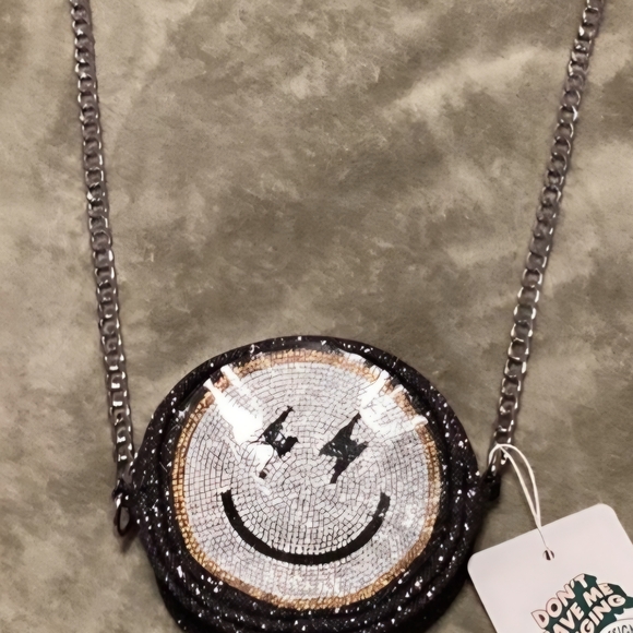 Skinny Dip London NWT Amber Smize Emoji Rhinestone Crossbody Bag - Picture 1 of 4
